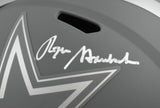 Roger Staubach Autographed Dallas Cowboys F/S Slate Speed Helmet - Beckett Holo
