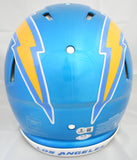 Austin Ekeler Autographed Chargers F/S Flash Speed Authentic Helmet-Beckett Holo