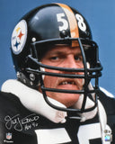 Jack Lambert Autographed Pittsburgh Steelers 16x20 Smile Photo w/HOF - Beckett