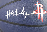 Hakeem Olajuwon Clyde Drexler Signed NBA Wilson City Edition Basketball- Beckett