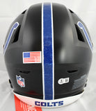 Edgerrin James Autographed Colts F/S Alternate SpeedFlex Helmet - Beckett W Holo