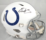 Edgerrin James Autographed Colts F/S Speed Authentic Helmet - Beckett W Holo