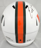 Edgerrin James Frank Gore Signed Miami Hurricanes F/S Speed Helmet BeckettW Holo