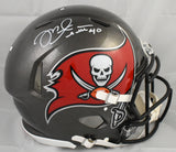 Mike Alstott Autographed Buccaneers F/S Speed Authentic Helmet - Beckett W Holo