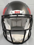 Mike Alstott Autographed Buccaneers F/S Speed Authentic Helmet - Beckett W Holo