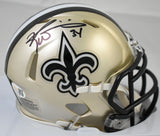 Ricky Williams Autographed New Orleans Saints Speed Mini Helmet - JSA W