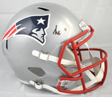 Kayshon Boutte Autographed Patriots F/S Speed Helmet - Beckett W Holo *Front