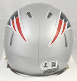 Kayshon Boutte Signed New England Patriots Speed Mini Helmet - Beckett W Holo