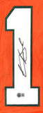 Carson Beck Autographed Orange College Style Jersey - Beckett W Hologram *Black