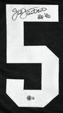 Jack Lambert Autographed Black Pro Style Jersey w/HOF - Beckett Hologram