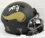 Aaron Jones Signed Minnesota Vikings Salute 2025 Speed Mini Helmet BeckettW Holo