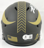 Aaron Jones Signed Minnesota Vikings Salute 2025 Speed Mini Helmet BeckettW Holo