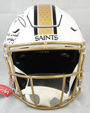Ricky Williams Autographed Saints F/S Alt Speedflex Helmet SWED - Beckett W Holo