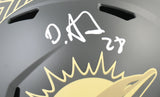 De'Von Achane Signed Miami Dolphins F/S Salute 25 Speed Helmet - Beckett W Holo