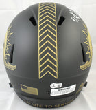 De'Von Achane Signed Miami Dolphins F/S Salute 25 Speed Helmet - Beckett W Holo