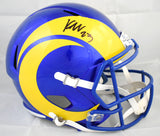Kyren Williams Autographed Los Angeles Rams F/S Speed Helmet - Beckett W Holo