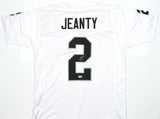 Ashton Jeanty Autographed White Pro Style Jersey - Beckett W Hologram *Silver