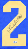 Eric Dickerson Autographed Blue Pro Style Jersey - Beckett W Hologram *Black