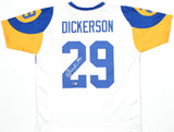 Eric Dickerson Autographed White Pro Style Jersey - Beckett W Hologram *Silver