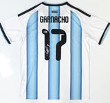 Alejandro Garnacho Autographed Argentina Home Soccer Jersey #17- Beckett Holo *L