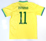 Raphinha Autographed Brazil Home Soccer Jersey #11- Beckett Holo *L