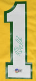 Pele Autographed Brazil Home Soccer Jersey #10 - Beckett Holo *XL
