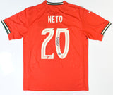 Pedro Neto Autographed Portugal Home Soccer Jersey #20 - Beckett Holo *M