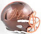 Quinshon Judkins Signed Cleveland Browns F/S Flash Speed Helmet - Beckett W Holo