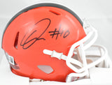 Quinshon Judkins Autographed Cleveland Browns Speed Mini Helmet - Beckett W Holo