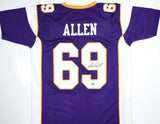 Jared Allen Autographed Purple Pro Style Jersey - Beckett W Hologram *Black