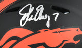 John Elway Autographed Denver Broncos Eclipse Speed Mini Helmet - Beckett W Holo