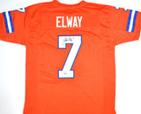 John Elway Autographed Orange Pro Style Jersey - Beckett W Hologram *Black