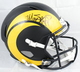 Matthew Stafford Autographed Rams F/S Rivalries Speed Helmet - Beckett W Holo
