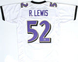 Ray Lewis Autographed White Pro Style Jersey - Beckett W Hologram *Black