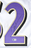 Ray Lewis Autographed White Pro Style Jersey - Beckett W Hologram *Black