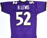 Ray Lewis Autographed Purple Pro Style Jersey - Beckett W Hologram *Black