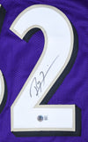 Ray Lewis Autographed Purple Pro Style Jersey - Beckett W Hologram *Black