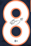 Ed McCaffrey Autographed Blue Pro Style Jersey - Beckett W Hologram *Silver