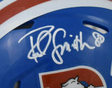 Rod Smith Ed McCaffrey Signed Broncos 75-96 Speed Mini Helmet - Beckett W Holo