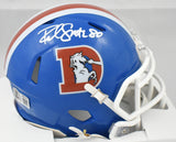 Rod Smith Autographed Denver Broncos 75-96 Speed Mini Helmet - Beckett W Holo