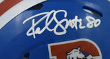 Rod Smith Autographed Denver Broncos 75-96 Speed Mini Helmet - Beckett W Holo