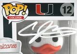Andre Johnson Autographed Miami Hurricanes Funko Pop #12 - Beckett W Holo *White