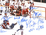 1980 Miracle on Ice Autographed 16x20 Photo (18 Sigs) - Beckett W Holo LOA