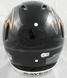 Ray Lewis Ed Reed Signed Ravens F/S Speed Auth Helmet HOF Beckett W Holo *Damage