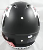 Deion Sanders Autographed Falcons F/S Speed Authentic Helmet - Beckett W *White