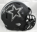 Javonte Williams Signed Cowboys F/S Eclipse Speed Helmet- Beckett W Holo *Damage