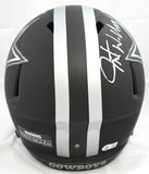 Javonte Williams Signed Cowboys F/S Eclipse Speed Helmet- Beckett W Holo *Damage