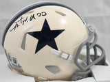 Javonte Williams Signed Dallas Cowboys Retro Speed Mini Helmet - Beckett W Holo