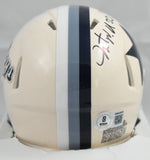Javonte Williams Signed Dallas Cowboys Retro Speed Mini Helmet - Beckett W Holo