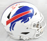 James Cook Autographed Buffalo Bills F/S Speedflex Helmet - JSA W *Red